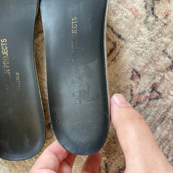 Woman by Common Projects Sherpa Suede Black Low Lace Up Designer Sneakers EU 38 - Picture 13 of 15